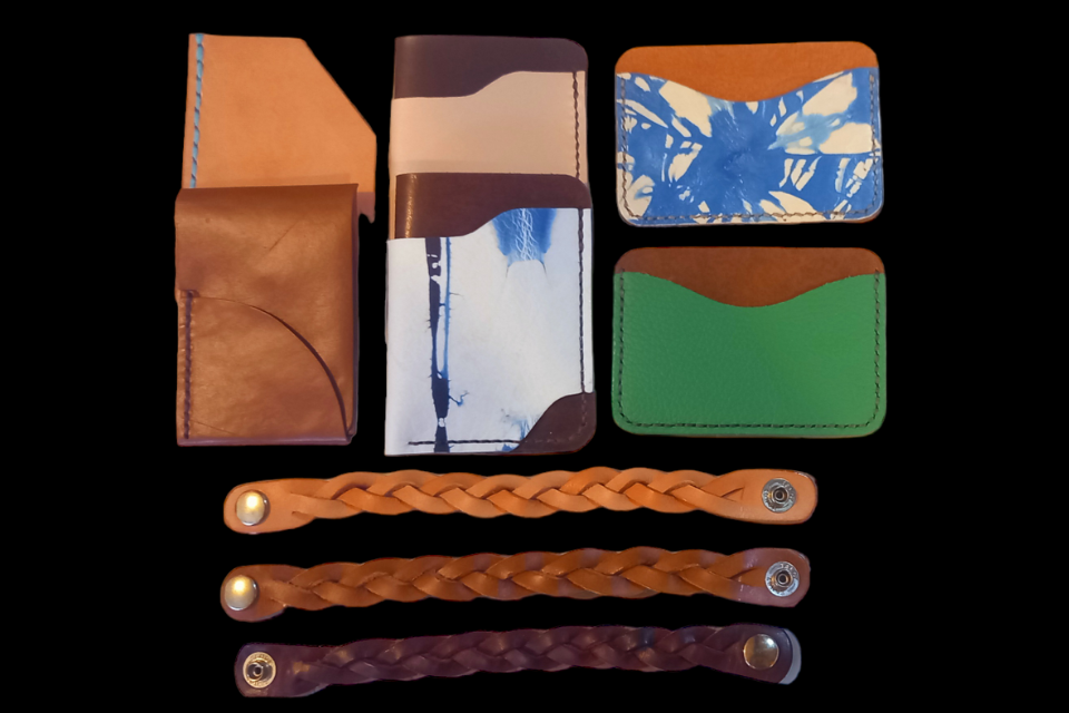 Art Attack: Plaited Leather Cuff & Card Wallet