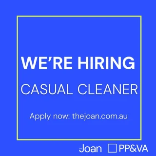 We’re hiring!
Join our team as a Casual Cleaner at The Joan Sutherland Performing Arts Centre, Penrith. This role plays a key part in maintaining the high standards of cleanliness and hygiene across our busy arts centre.  Casual role | Applications close 31 Aug 2025  Details: https://www.thejoan.com.au/were-hiring-casual-cleaner/