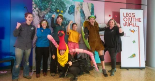 Our foyers were ‘buzzing’ last week as Beetle by @legsonthewall landed on our stage. 🪲 This stunning show captured imaginations with it’s breathtaking acrobatics, visuals and heartfelt message about caring for our natural world.  Audiences loved engaging with our additional activities, including a selfie station with bug inspired dress ups and a backdrop with one of @freyablackwood's quintessential Australian illustrations, as well as a digital exhibition showcasing her artwork used in the show.  As a proud destination for unforgettable family experiences, we were thrilled to team up with @penrithcitycouncil's Sustainability team and Venables Ventures to add an extra touch of magic for @nationalscienceweek and give audiences the opportunity to look under the microscope at the tiny and extraordinary of Christmas Beetles. 🔬  ✨ Families received a bonus surprise when the cast came out into the foyer in costume to interact and participate in the additional activities, which kept the wonder and conversations flowing long after the curtain fell. 
Thank you to everyone who joined us for this celebration of art, science and sustainability. Don't miss our next adventure - the world premiere of ABC Kids children's band @thevegetableplot's fresh new show, Pineapple People 🍍 and their music and songwriting workshop on 27 September!  📷 Photos by @eddysummersphotography  #TheJoan #BeetleByLegsOnTheWall #LegsOnTheWall #PenrithCityCouncil #NationalScienceWeek #VenablesVentures @visitpenrith